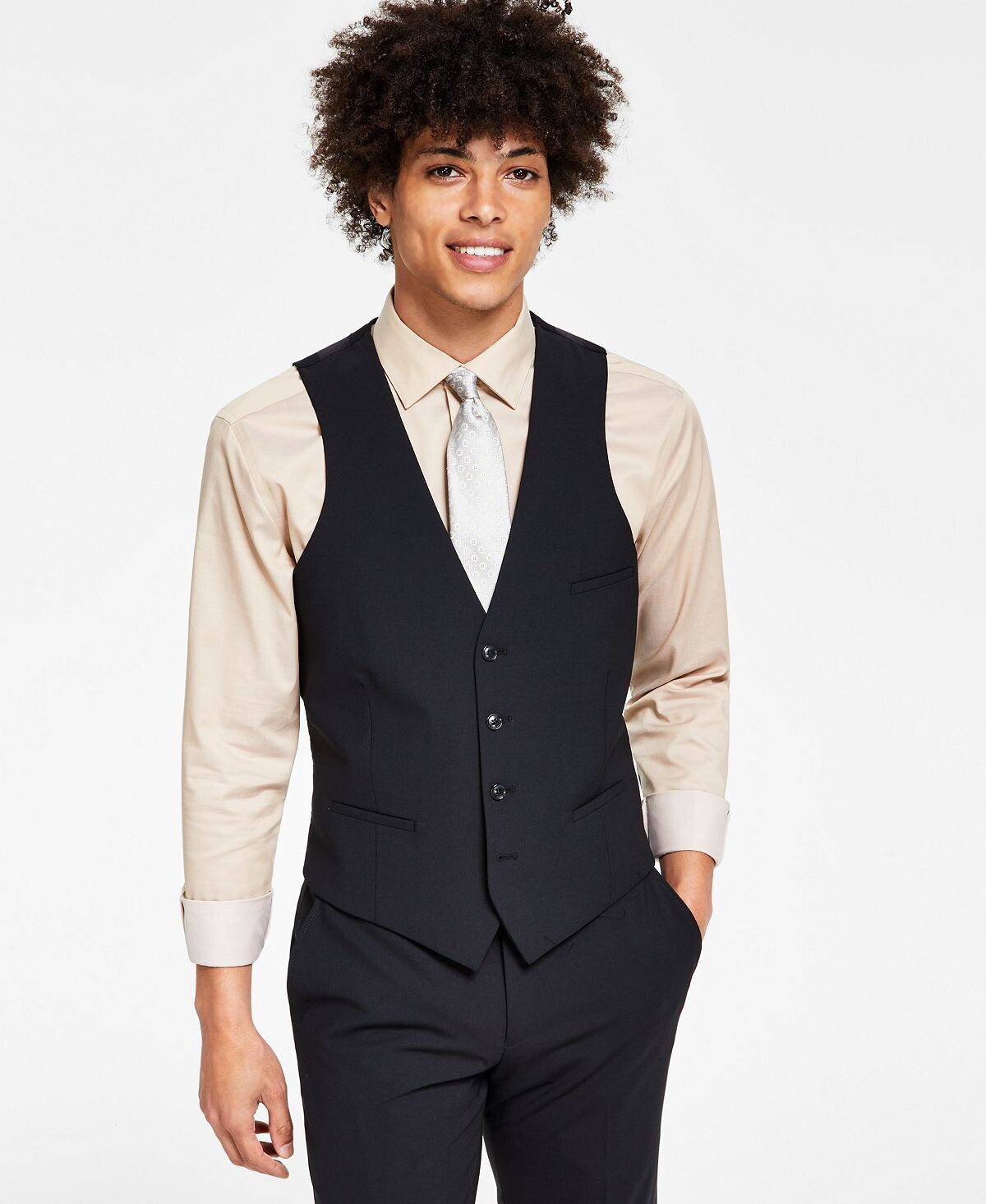 Мужской шерстяной жилет приталенного кроя Bar III, черный
Мужской шерстяной жилет приталенного кроя Bar III, черный