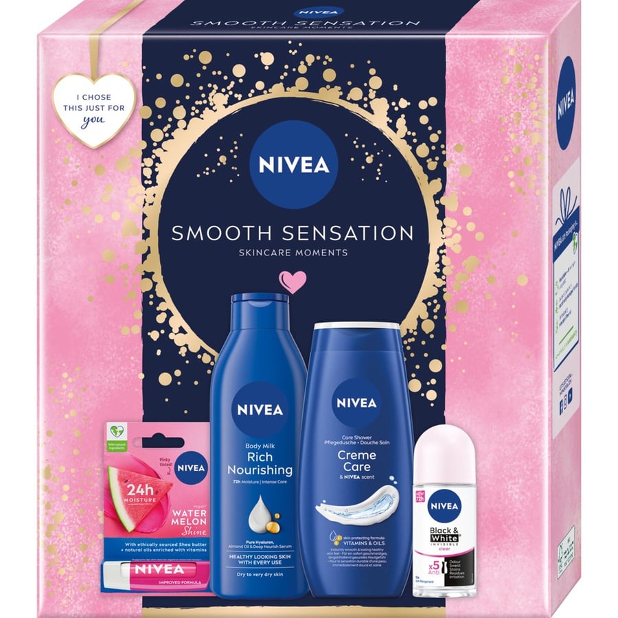 Подарочный набор женской косметики Nivea Smooth Sensation
Подарочный набор женской косметики Nivea Smooth Sensation