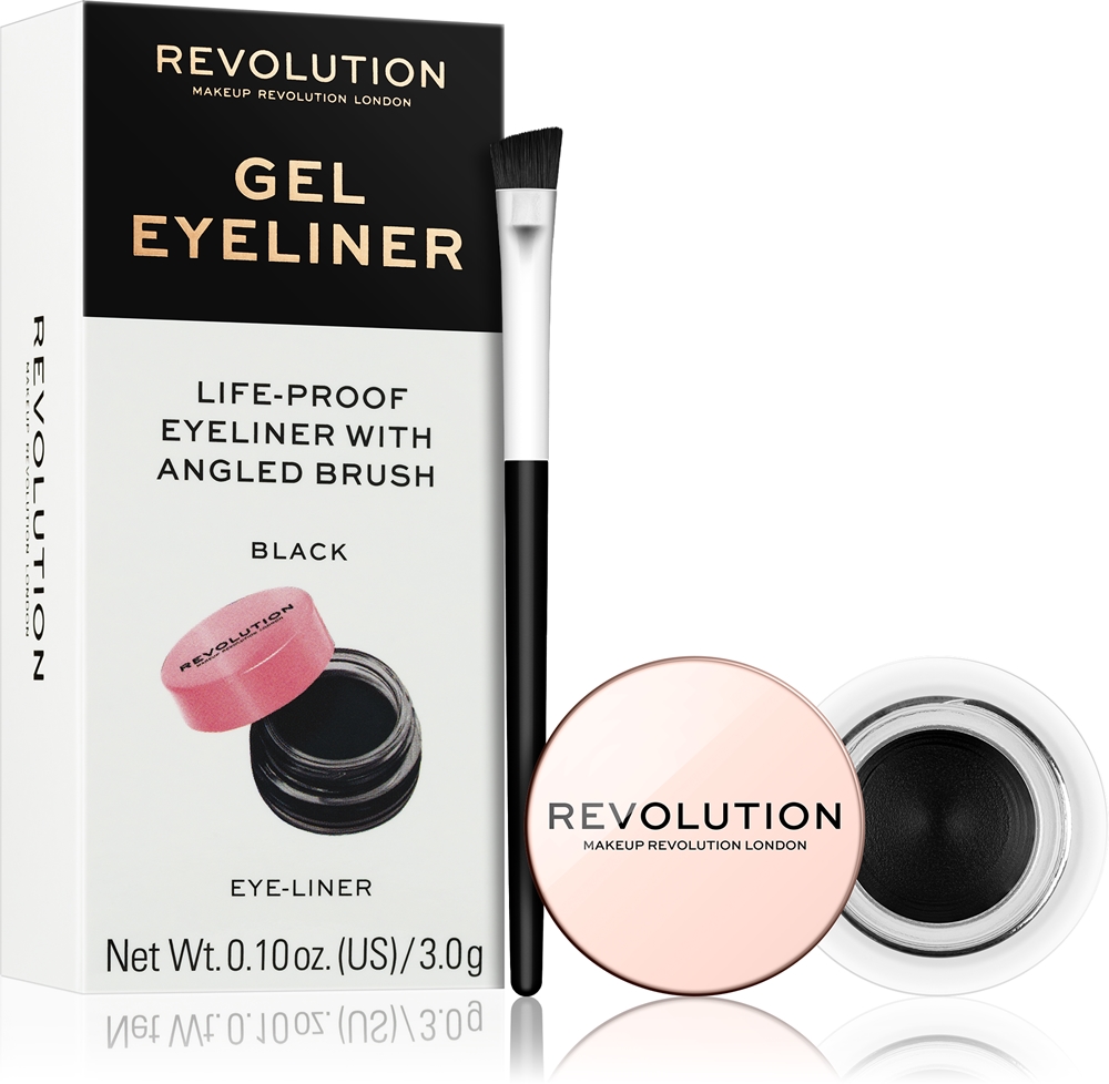 Гелевая подводка для глаз в баночке с кисточкой Makeup Revolution, atspalvis black 3 гр
Гелевая подводка для глаз в баночке с кисточкой Makeup Revolution, atspalvis black 3 гр