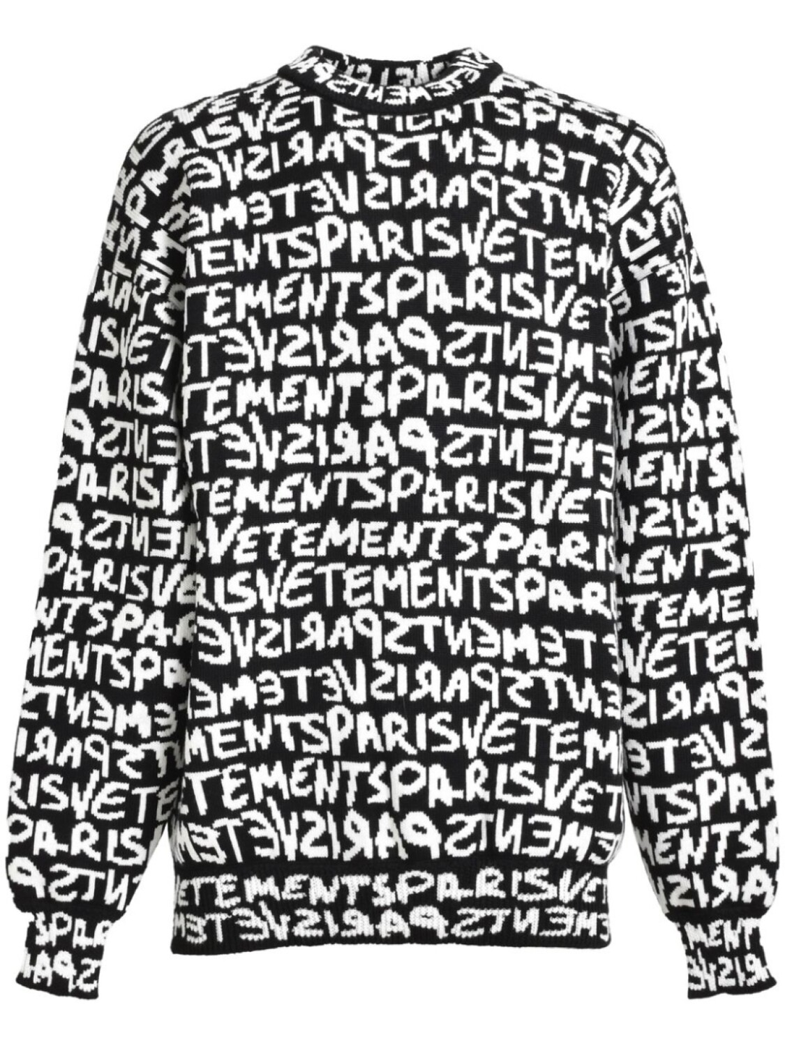 Джемпер с логотипом в технике интарсия VETEMENTS, черный
Джемпер с логотипом в технике интарсия VETEMENTS, черный