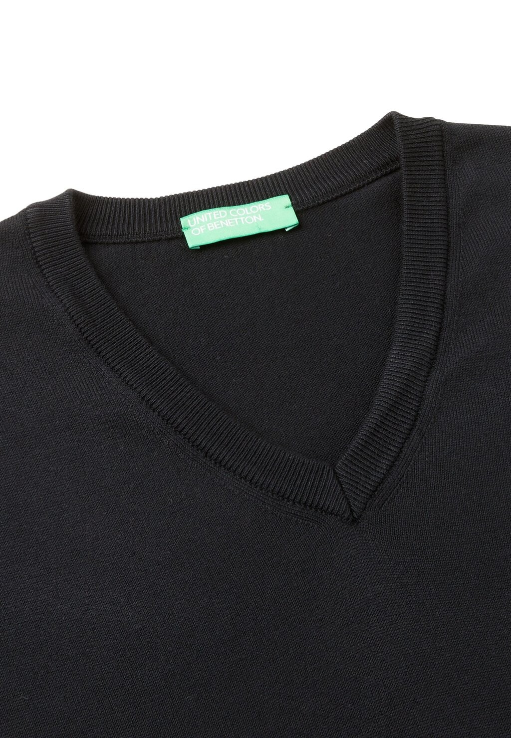Джемпер V-NECK United Colors of Benetton, черный 
Джемпер V-NECK United Colors of Benetton, черный