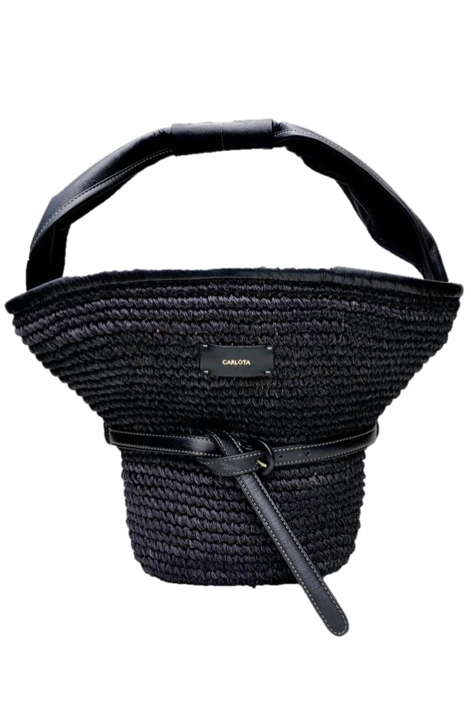 Carlota Женская сумка-чепчик с верхней ручкой, черная, с рисунком «фигура»
Carlota Женская сумка-чепчик с верхней ручкой, черная, с рисунком «фигура»