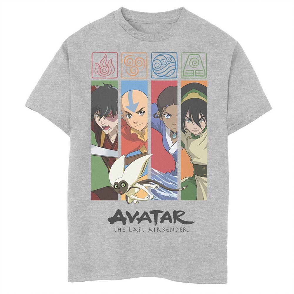 Футболка с элементами литья для мальчиков 8–20 лет «Аватар: Последний маг воздуха» Licensed Character, цвет Athletic Heather 
Футболка с элементами литья для мальчиков 8–20 лет «Аватар: Последний маг воздуха» Licensed Character, цвет Athletic Heather