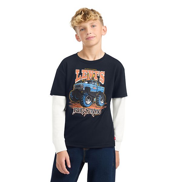 Мальчиковая футболка twofer с принтом Levi'S, Black Monster Truck
Мальчиковая футболка twofer с принтом Levi'S, Black Monster Truck
