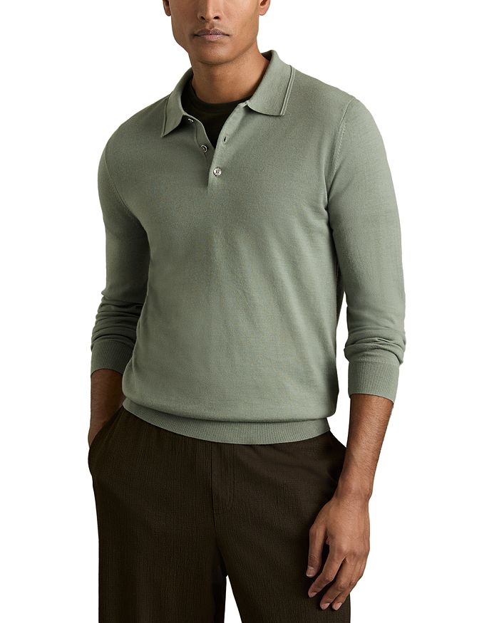 Рубашка поло Trafford Slim Fit с длинным рукавом из мериносовой шерсти REISS, зеленый
Рубашка поло Trafford Slim Fit с длинным рукавом из мериносовой шерсти REISS, зеленый