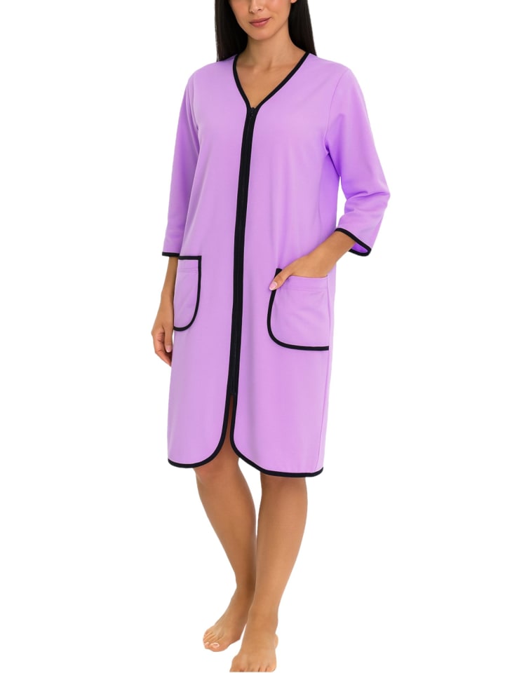 Aquarti Женский банный халат Aquarti на молнии, рукава 3/4, фиолетовый
Aquarti Женский банный халат Aquarti на молнии, рукава 3/4, фиолетовый