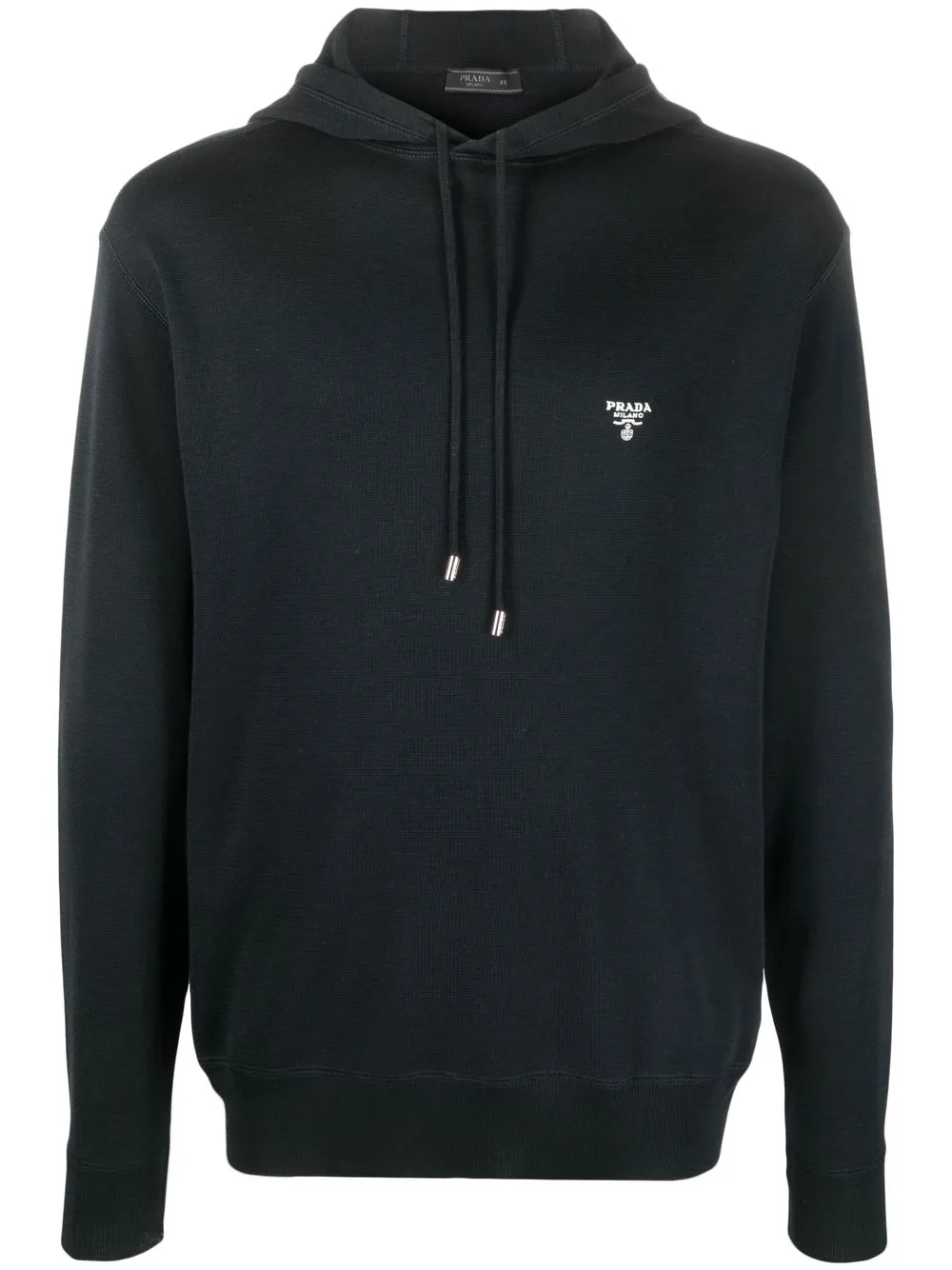 Худи с вышитым логотипом Prada, черный
Худи с вышитым логотипом Prada, черный
