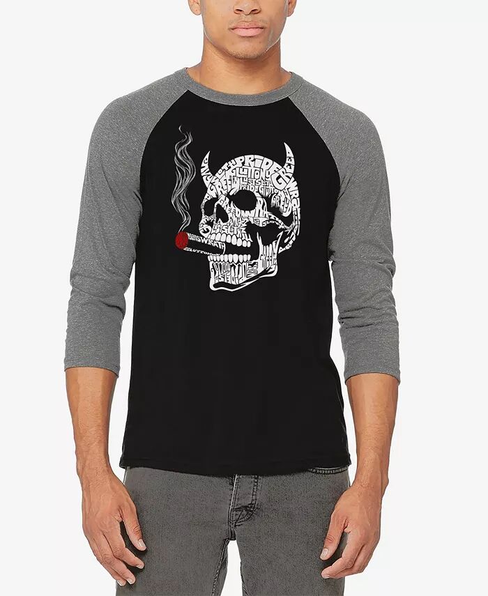 Футболка мужская бейсбольная с надписью «7 смертных грехов» с рисунком в виде черепа и реглана LA Pop Art, мультиколор
Футболка мужская бейсбольная с надписью «7 смертных грехов» с рисунком в виде черепа и реглана LA Pop Art, мультиколор