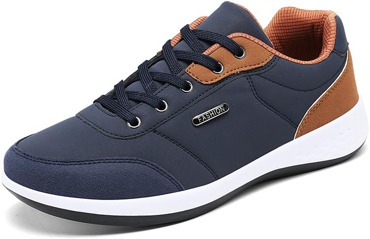 Модные мужские повседневные кроссовки, шнурованные спортивные туфли, серо-синие с бежевыми и коричневыми акцентами, удобная обувь для ходьбы с белой подошвой Generic
Модные мужские повседневные кроссовки, шнурованные спортивные туфли, серо-синие с бежевыми и коричневыми акцентами, удобная обувь для ходьбы с белой подошвой Generic