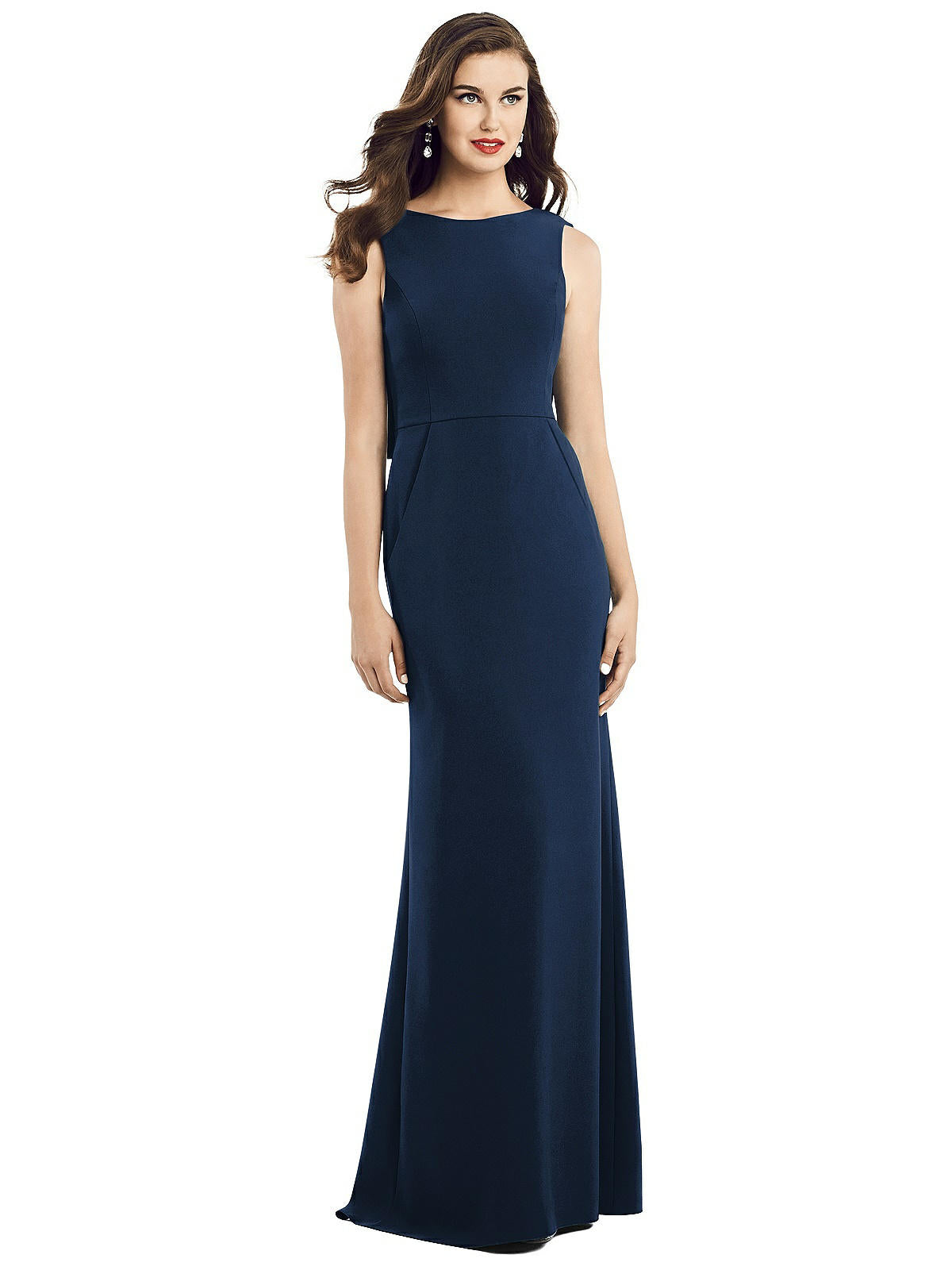 Платье из крепа с драпировкой и открытой спиной, с карманами Dessy Collection, цвет midnight navy
Платье из крепа с драпировкой и открытой спиной, с карманами Dessy Collection, цвет midnight navy