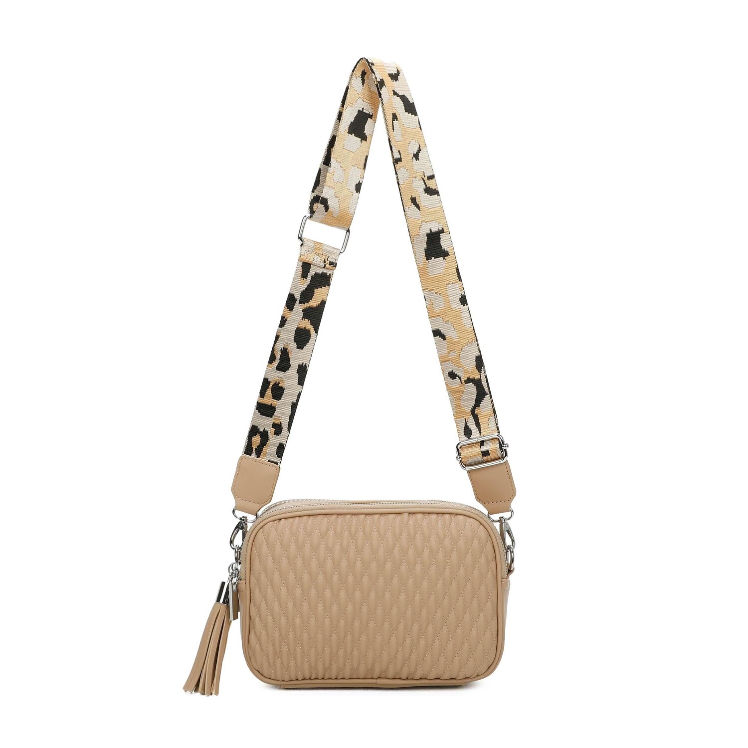 Стеганая сумка через плечо с подвеской и широким ремешком для фотоаппарата с кисточками Kitise, бежевый
Стеганая сумка через плечо с подвеской и широким ремешком для фотоаппарата с кисточками Kitise, бежевый