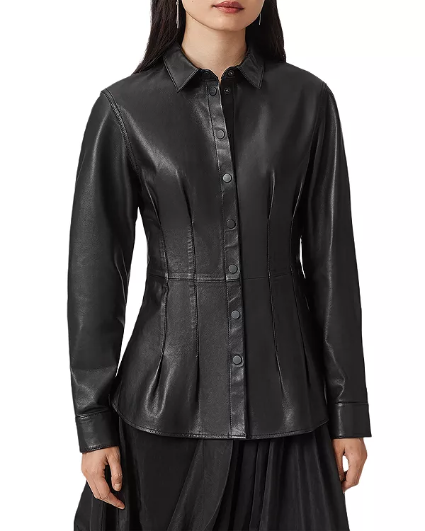 Кожаная рубашка Ларсона Ли Allsaints, черный
Кожаная рубашка Ларсона Ли Allsaints, черный