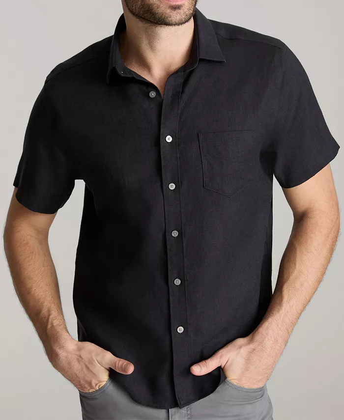 Мужская облегающая немнущаяся льняная рубашка на пуговицах Cameron UNTUCKit, черный
Мужская облегающая немнущаяся льняная рубашка на пуговицах Cameron UNTUCKit, черный