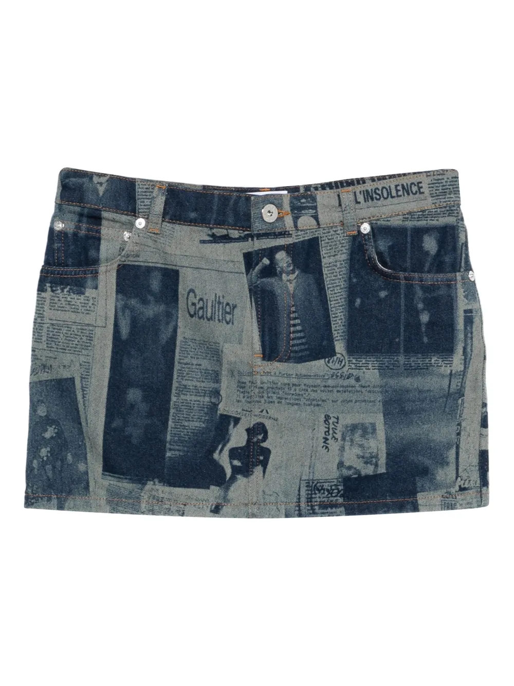 Мини-юбка с шлевками для пояса Jean Paul Gaultier, синий
Мини-юбка с шлевками для пояса Jean Paul Gaultier, синий