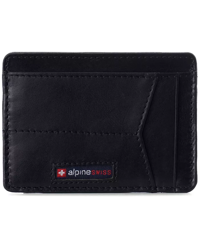 Мужской кошелек RFID Safe минималистичный для переднего кармана кожаный тонкий для карт Alpine Swiss, черный
Мужской кошелек RFID Safe минималистичный для переднего кармана кожаный тонкий для карт Alpine Swiss, черный