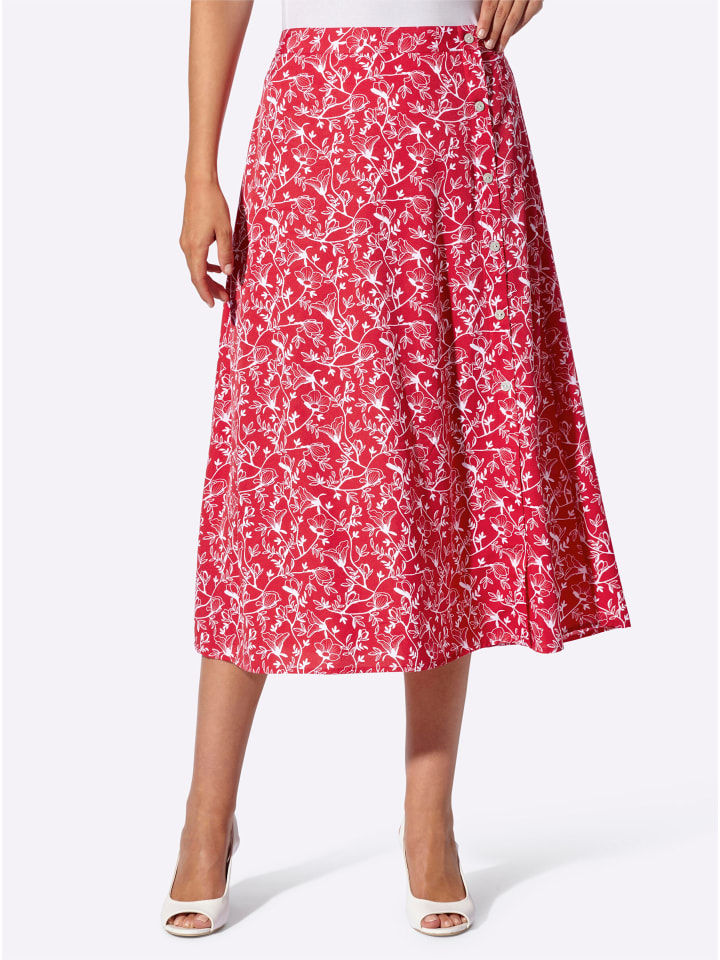 Юбка-слипон с принтом красного и экрю WITT WEIDEN
Юбка-слипон с принтом красного и экрю WITT WEIDEN