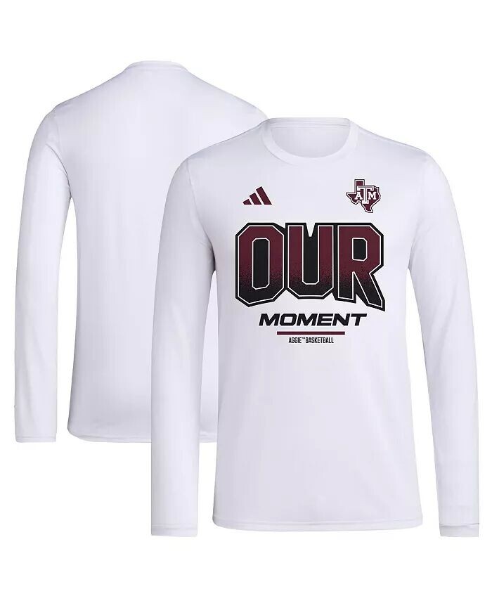 Мужская и женская белая футболка Texas A&M Aggies 2024 On-Court Bench Our Moment с длинным рукавом Adidas, белый
Мужская и женская белая футболка Texas A&M Aggies 2024 On-Court Bench Our Moment с длинным рукавом Adidas, белый