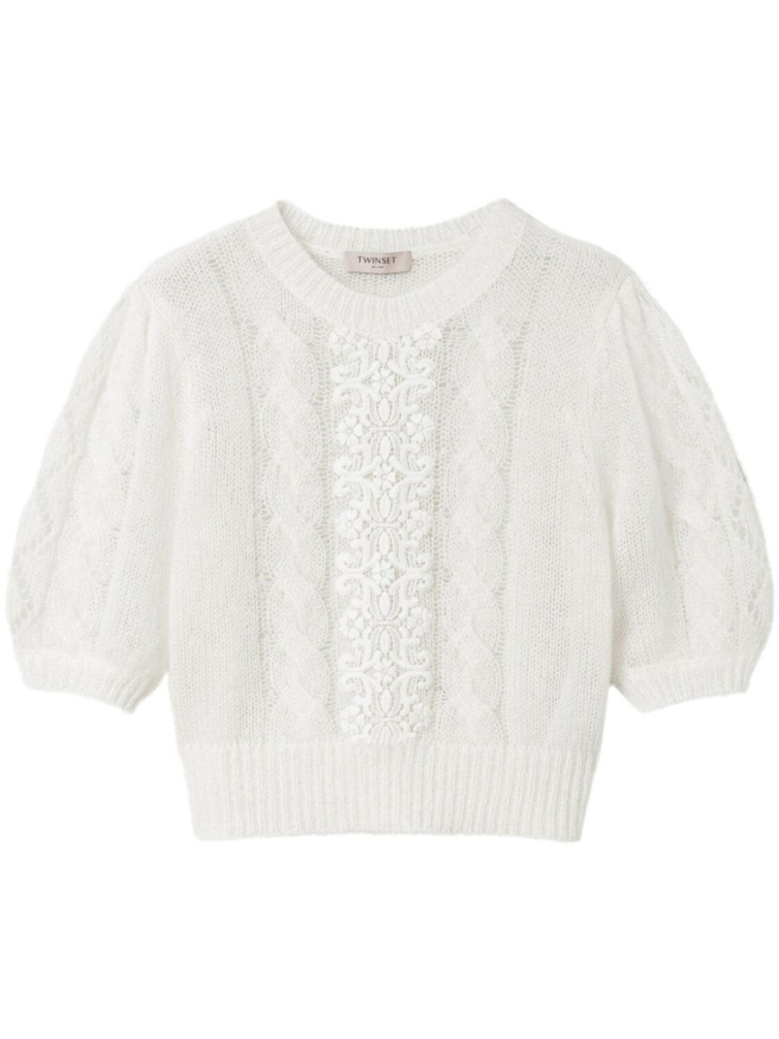 TWINSET джемпер с кружевом, белый 
TWINSET джемпер с кружевом, белый