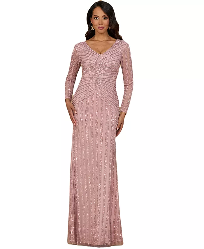 Женское платье с длинными рукавами, расшитое бисером Lara, розовый
Женское платье с длинными рукавами, расшитое бисером Lara, розовый