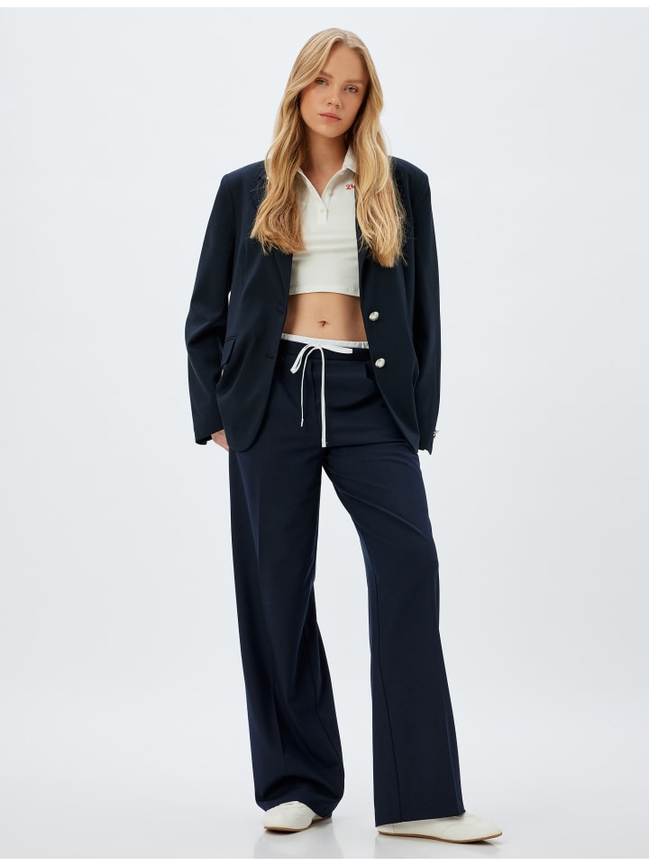 Тканевые брюки KOTON, темно-синий
Тканевые брюки KOTON, темно-синий