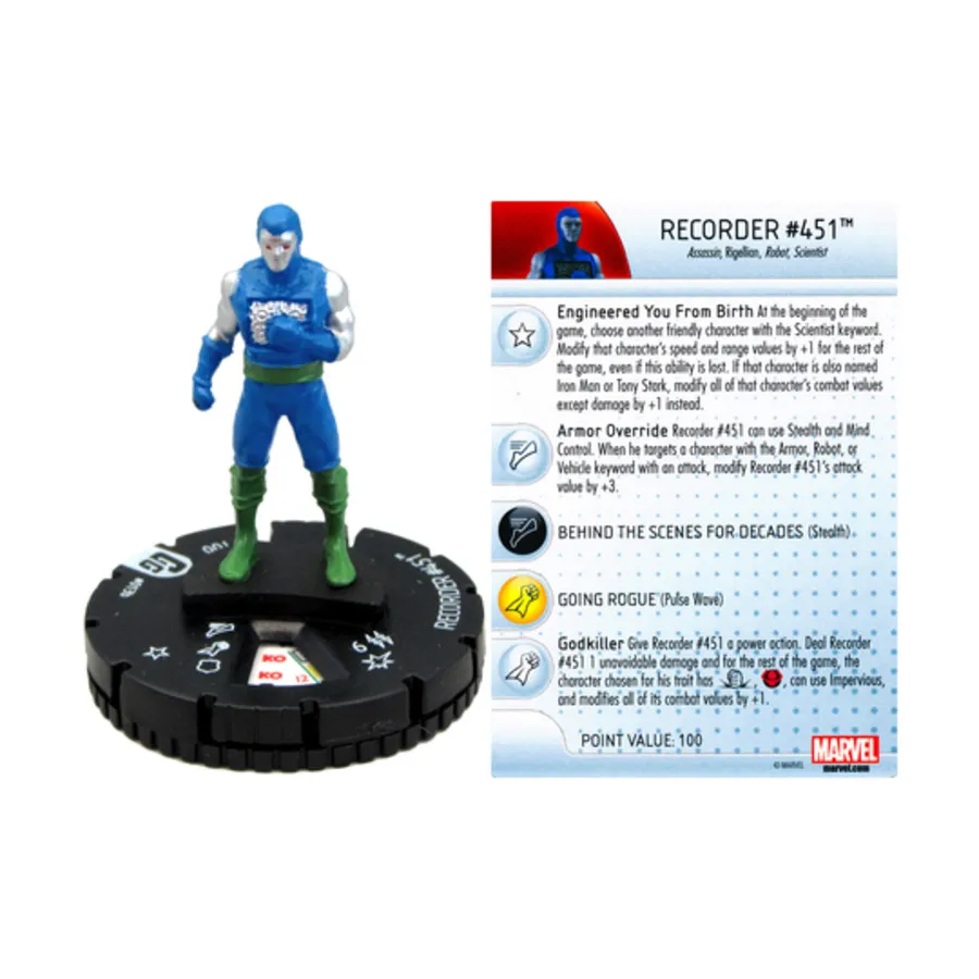 Регистратор № 451 № 013b (С), Marvel HeroClix - Guardians of the Galaxy - Singles
Регистратор № 451 № 013b (С), Marvel HeroClix - Guardians of the Galaxy - Singles