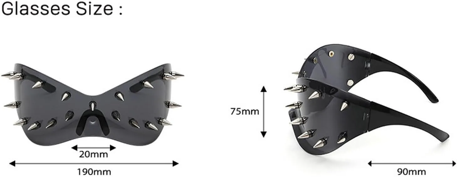 Модные панк-солнцезащитные очки для женщин и мужчин в металлическом стиле с заклепками, для костюмированных вечеринок, хип-хоп-очки для мужчин mincl, Black
Модные панк-солнцезащитные очки для женщин и мужчин в металлическом стиле с заклепками, для костюмированных вечеринок, хип-хоп-очки для мужчин mincl, Black