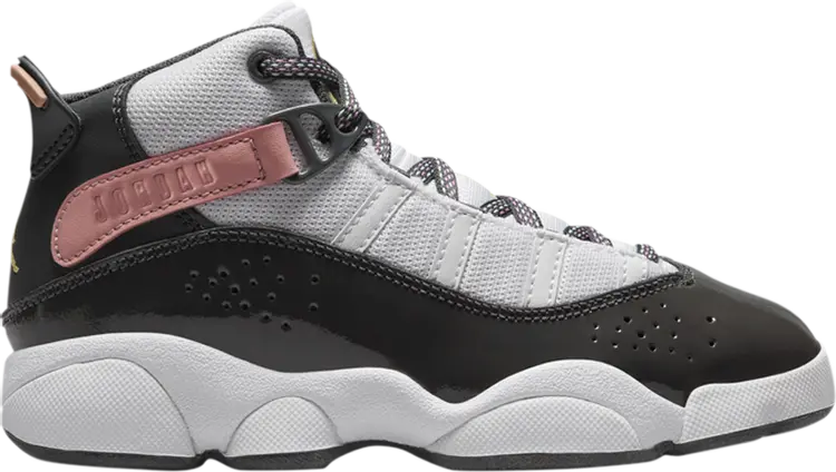 Кроссовки Jordan 6 Rings PS 'White Red Stardust', белый 
Кроссовки Jordan 6 Rings PS 'White Red Stardust', белый