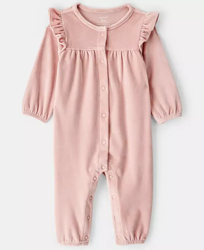 Детский комбинезон для девочек из велюра с длинными рукавами Carter'S, розовый
Детский комбинезон для девочек из велюра с длинными рукавами Carter'S, розовый