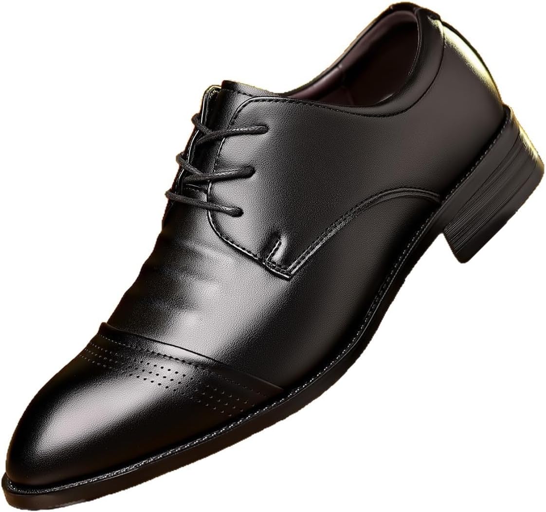 Мужские классические кожаные туфли Santimon с шнуровкой, черные оксфорды с перфорированным мыском, официальная обувь для работы и свадеб
Мужские классические кожаные туфли Santimon с шнуровкой, черные оксфорды с перфорированным мыском, официальная обувь для работы и свадеб