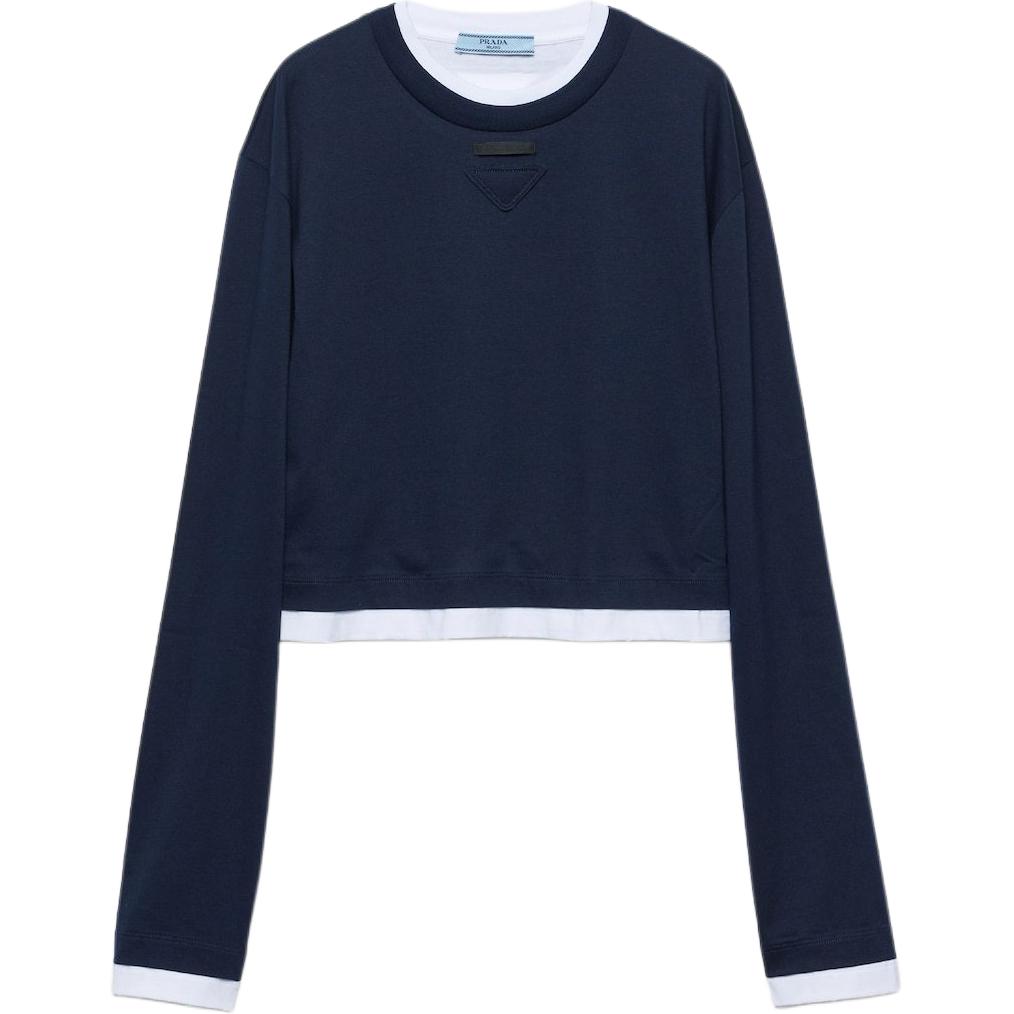 Long sleeve Crew neck T shirt PRADA, синий
Long sleeve Crew neck T shirt PRADA, синий