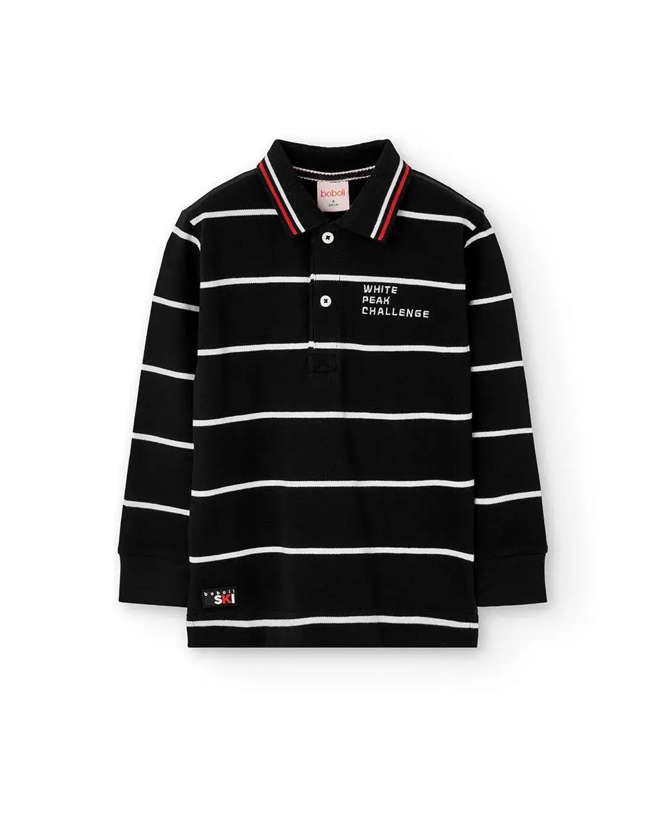 Детское поло в полоску с длинным рукавом Boboli, черный/белый
Детское поло в полоску с длинным рукавом Boboli, черный/белый