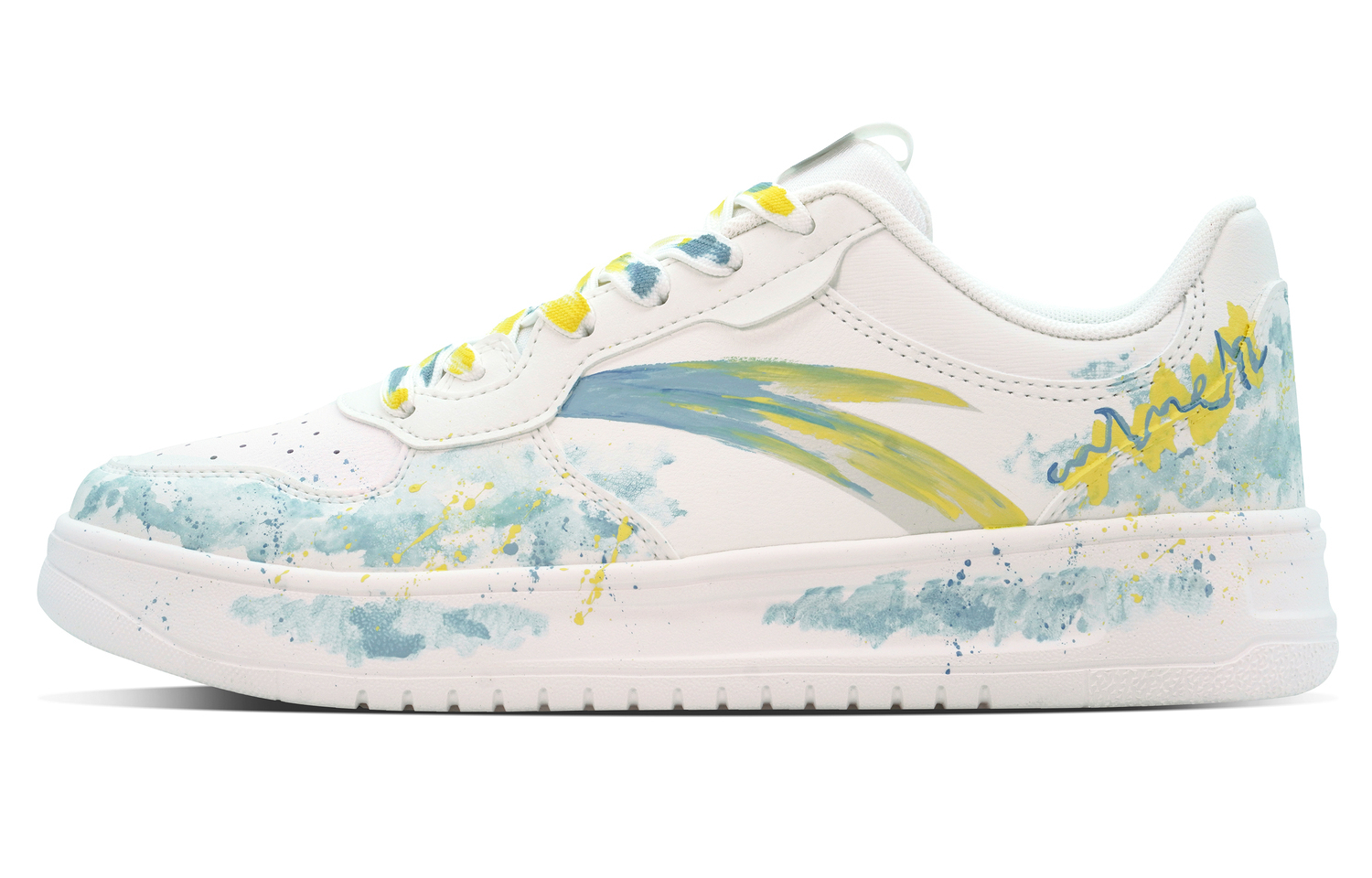 ANTA Скользостойкие амортизирующие износостойкие низкие скейтборд кроссовки men's белый синий желтый
ANTA Скользостойкие амортизирующие износостойкие низкие скейтборд кроссовки men's белый синий желтый