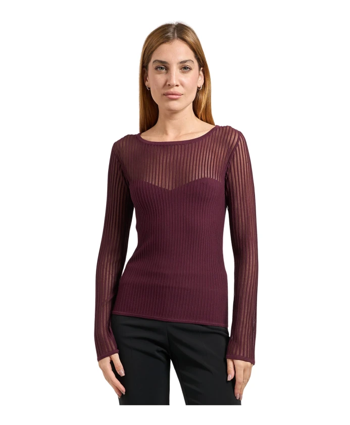 Фиолетовый свитер с прозрачными деталями Patrizia Pepe, фиолетовый
Фиолетовый свитер с прозрачными деталями Patrizia Pepe, фиолетовый