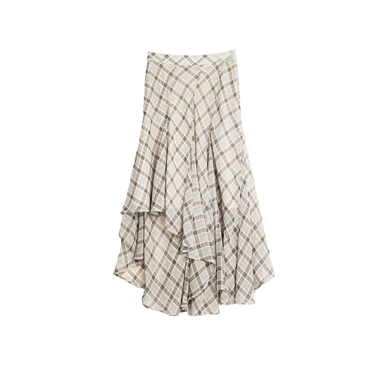 ELLE Повседневная длинная юбка для женщин Coffee Plaid тонкая миди юбка A-line
ELLE Повседневная длинная юбка для женщин Coffee Plaid тонкая миди юбка A-line