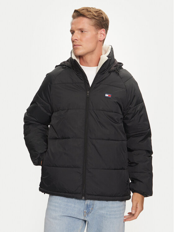 Пуховик свободного кроя Tommy Jeans, черный 
Пуховик свободного кроя Tommy Jeans, черный