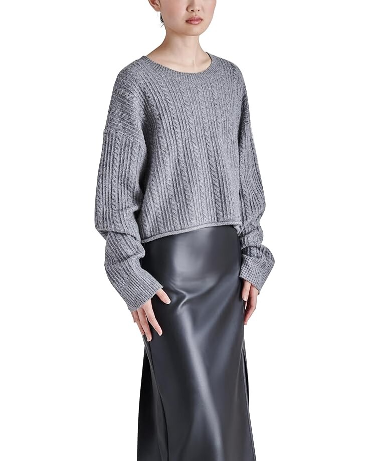 Свитер Steve Madden Aerin Sweater, цвет Heather Grey 
Свитер Steve Madden Aerin Sweater, цвет Heather Grey