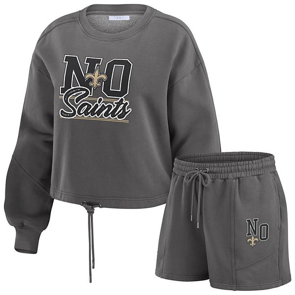 Женский черный лонгслив и шорты New Orleans Saints из флиса Wear By Erin Andrews
Женский черный лонгслив и шорты New Orleans Saints из флиса Wear By Erin Andrews