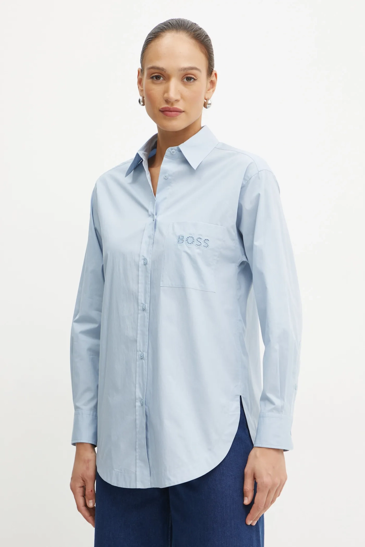 Хлопковая рубашка Boss Orange, синий
Хлопковая рубашка Boss Orange, синий