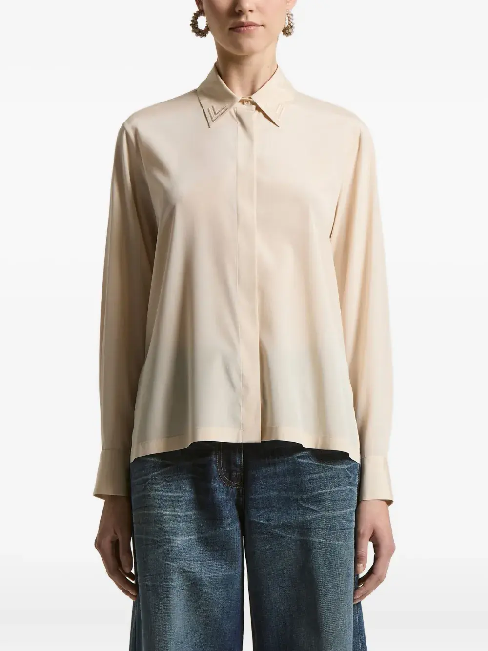 Рубашка с вышивкой Peserico, нейтральный
Рубашка с вышивкой Peserico, нейтральный