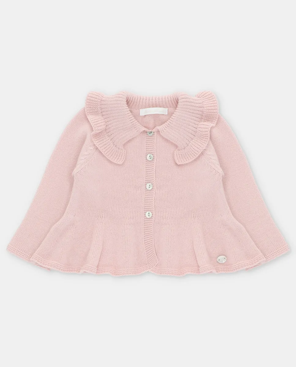 Детская вязаная куртка с оборчатым воротником розового цвета Martín Aranda
Детская вязаная куртка с оборчатым воротником розового цвета Martín Aranda