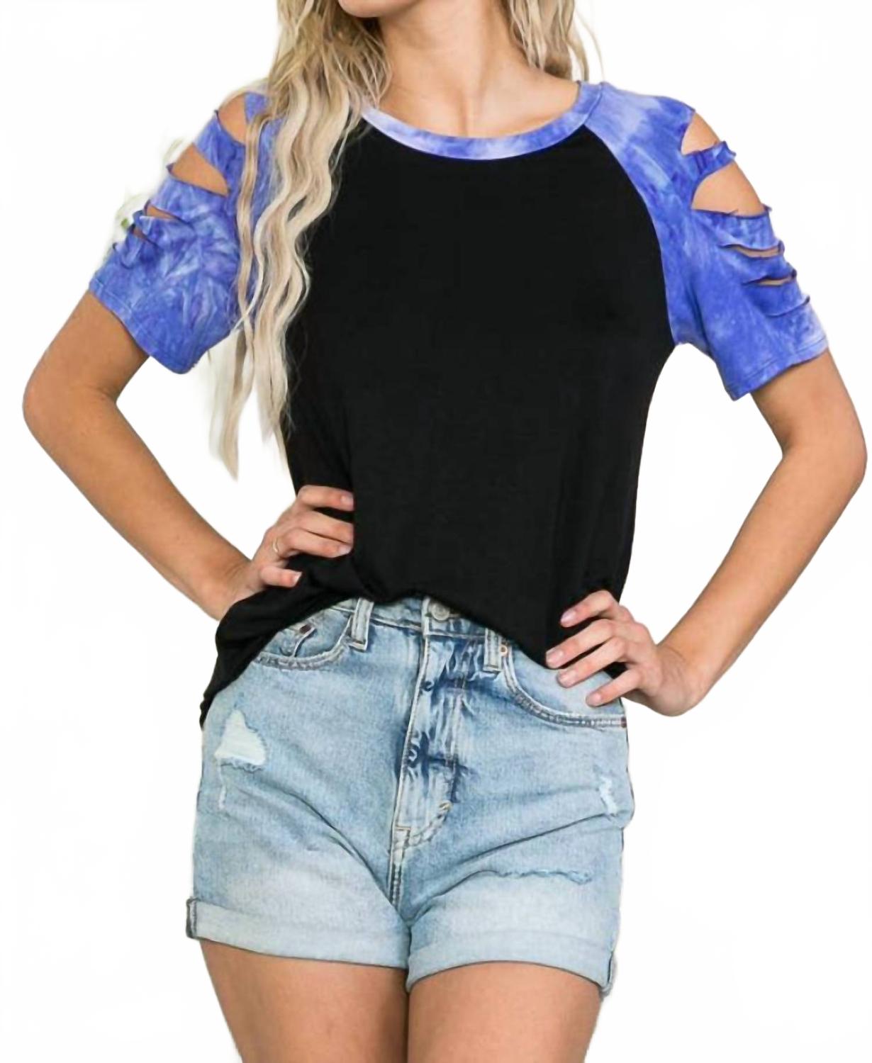 Топ с вырезом и эффектом тай-дай в синем цвете Magic Fit
Топ с вырезом и эффектом тай-дай в синем цвете Magic Fit