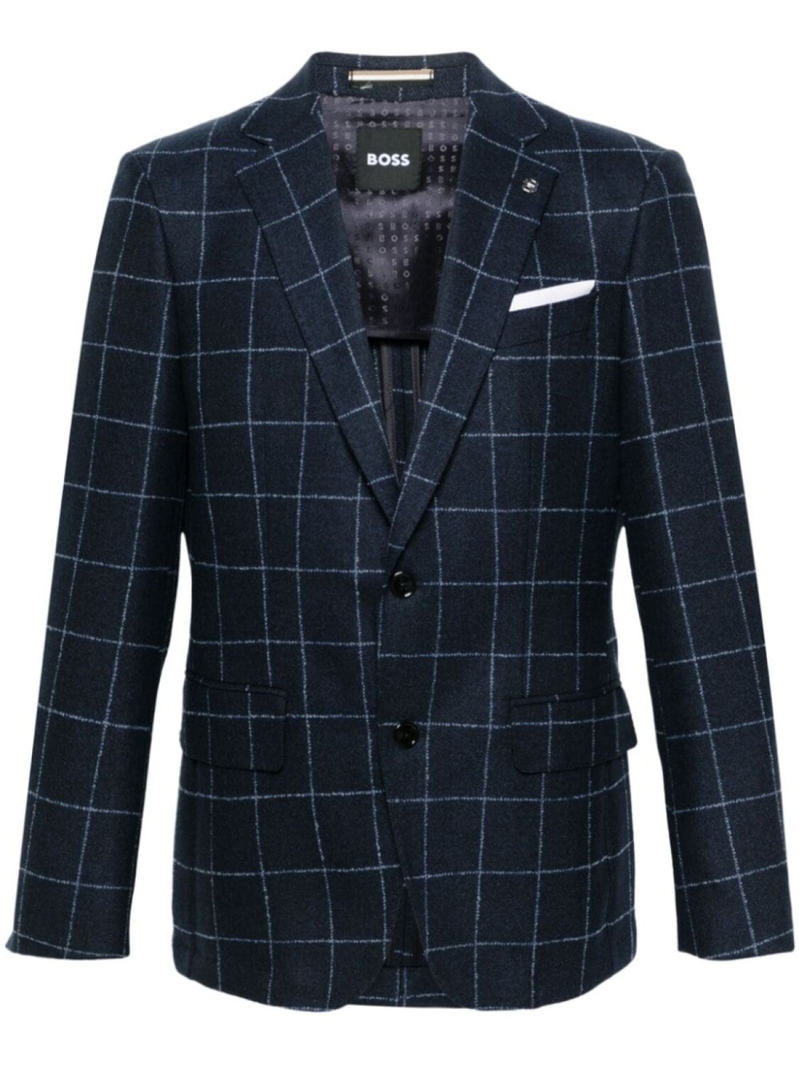 BOSS пиджак в клетку Windowpane, синий
BOSS пиджак в клетку Windowpane, синий