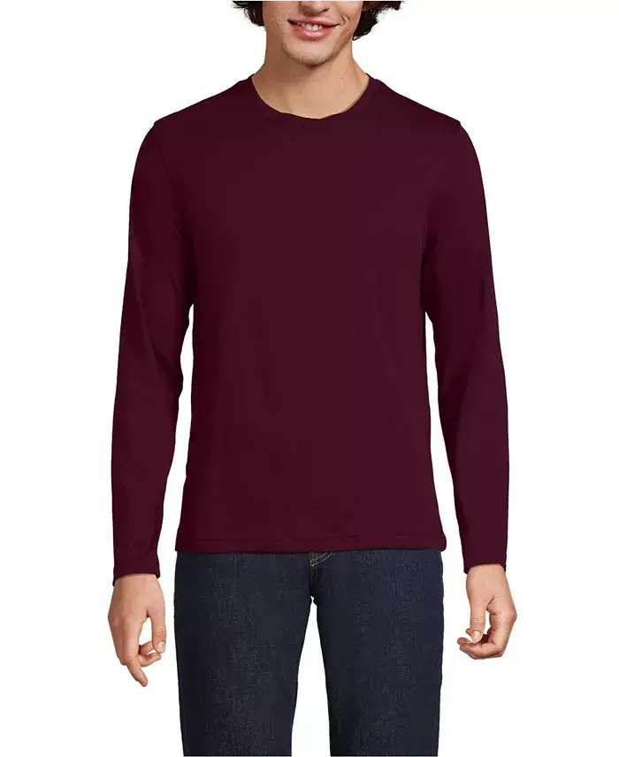 Большая и высокая футболка с длинным рукавом из хлопка Supima Lands' End, красный
Большая и высокая футболка с длинным рукавом из хлопка Supima Lands' End, красный