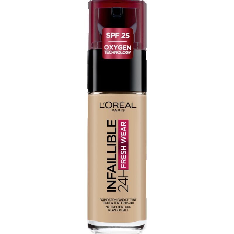 Тональный крем Infaillible 24H Fresh Wear Make-Up 220 Sand SPF 25 L’Oréal Paris, 30 ml
Тональный крем Infaillible 24H Fresh Wear Make-Up 220 Sand SPF 25 L’Oréal Paris, 30 ml