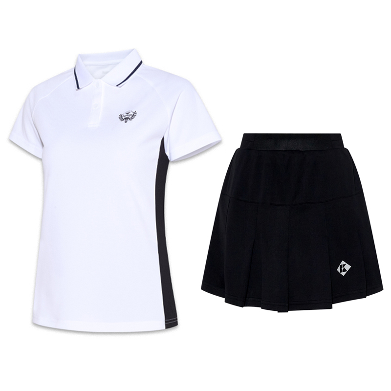 Футболка для бадминтона женская 2 шт KUMPOO, комплект белый топ + белая короткая юбка
Футболка для бадминтона женская 2 шт KUMPOO, комплект белый топ + белая короткая юбка