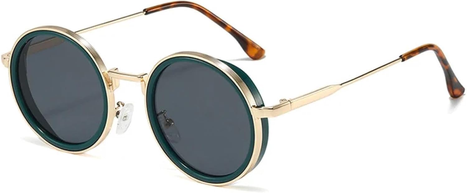 Роскошные металлические солнцезащитные очки большого диаметра, круглые, женские, модные, с градиентным переходом, мужские, в стиле панк, с защитой от УФ-излучения UV400 TKKTLLT, Green-black
Роскошные металлические солнцезащитные очки большого диаметра, круглые, женские, модные, с градиентным переходом, мужские, в стиле панк, с защитой от УФ-излучения UV400 TKKTLLT, Green-black