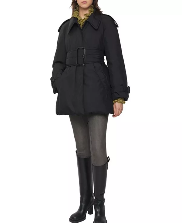 Пальто из стеганой ткани с поясом Berryhill Burberry, черный
Пальто из стеганой ткани с поясом Berryhill Burberry, черный