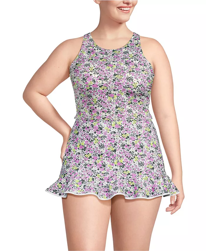 Плюс сайз топ-бикини с высоким воротом и рейсербеком Lands' End, белый
Плюс сайз топ-бикини с высоким воротом и рейсербеком Lands' End, белый