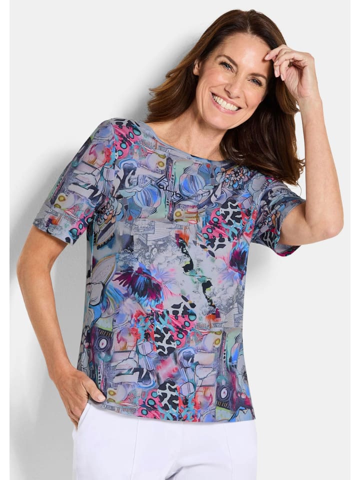 GOLDNER Комплект из двух футболок из трикотажа, две футболки с узором в синем/синем/узорчатом цвете
GOLDNER Комплект из двух футболок из трикотажа, две футболки с узором в синем/синем/узорчатом цвете