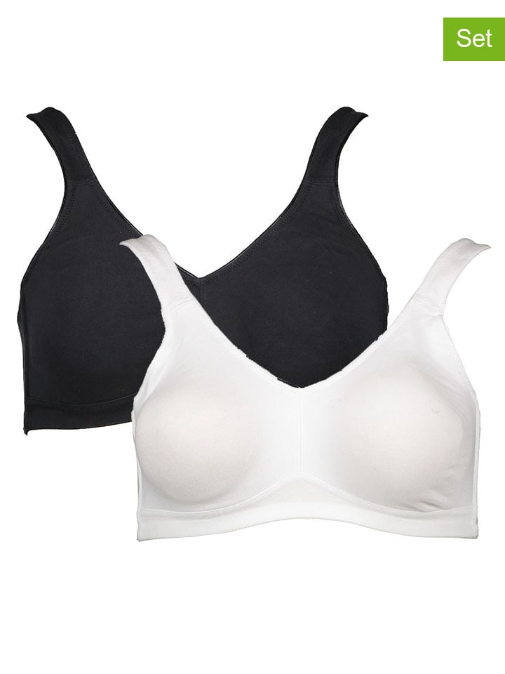 PETITE FLEUR Комплект из 2 бюстгальтеров на косточках, бело-черные
PETITE FLEUR Комплект из 2 бюстгальтеров на косточках, бело-черные